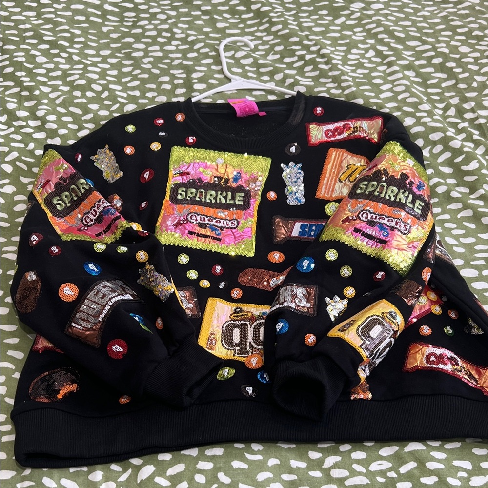 QUEEN OF SPARKLES Halloween Candy Sweatshirt